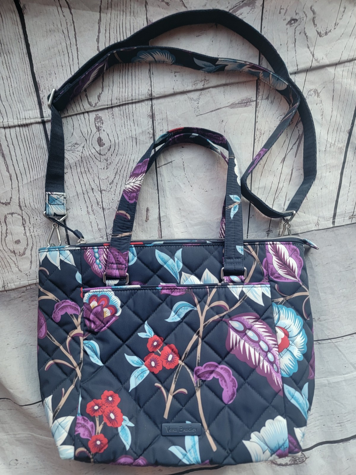 Vera Bradley Crossbody/Hand Bag Mayfair in Bloom Approx 13 X 9 in