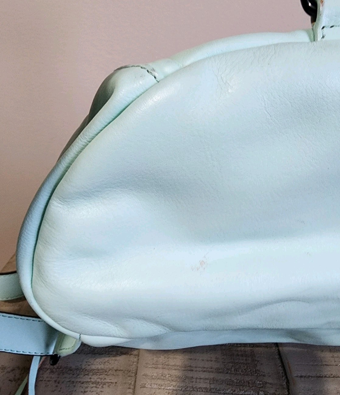 Rebecca Minkoff Julian Backpack in Mint Smooth Leather