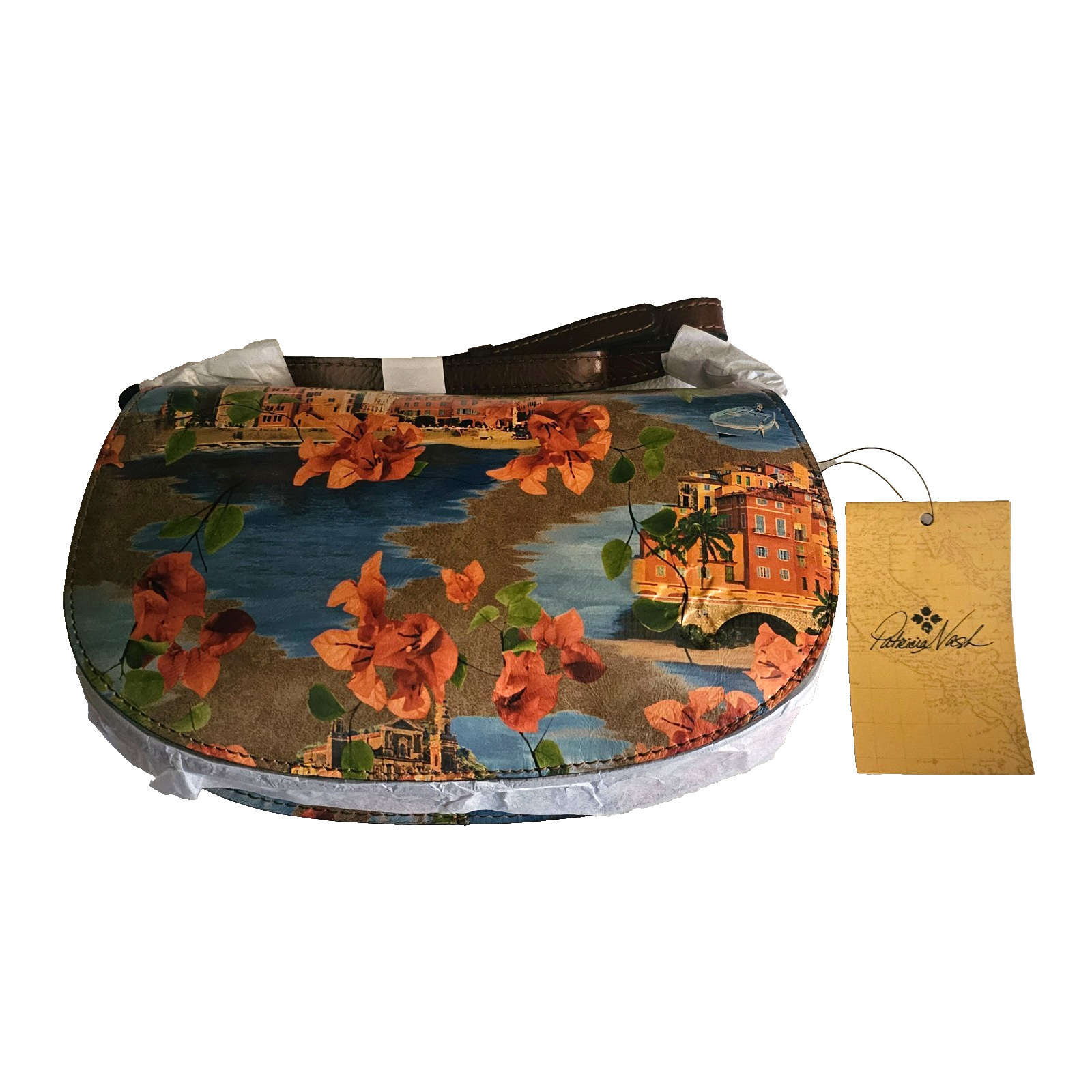 Patricia Nash Leather Lydie Crossbody – French Riviera – NWT