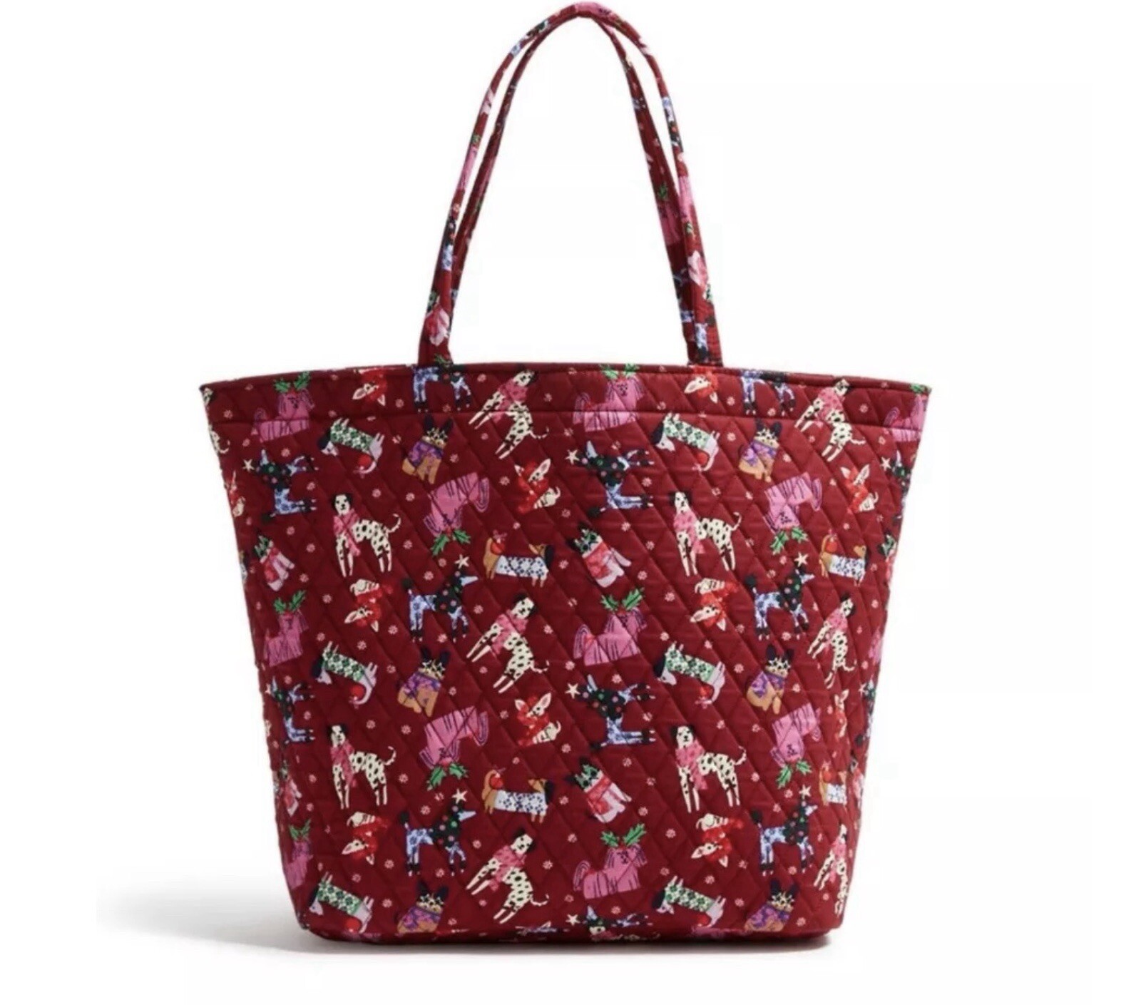 Vera Bradley Grand Tote Large in Cotton Holiday Hounds