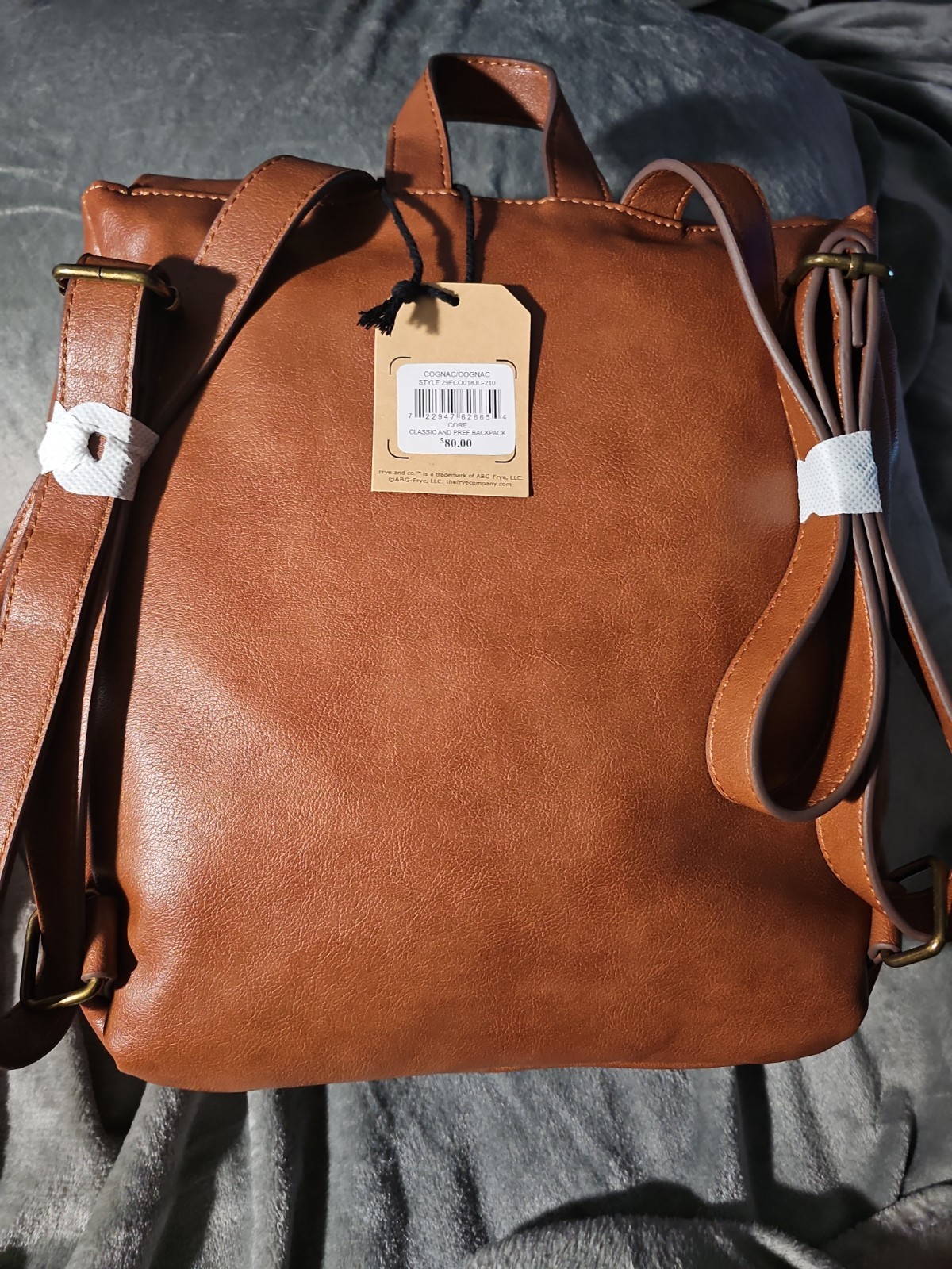 Frye & Company Backpack NEW W TAGS Cognac Brown Leather Bag