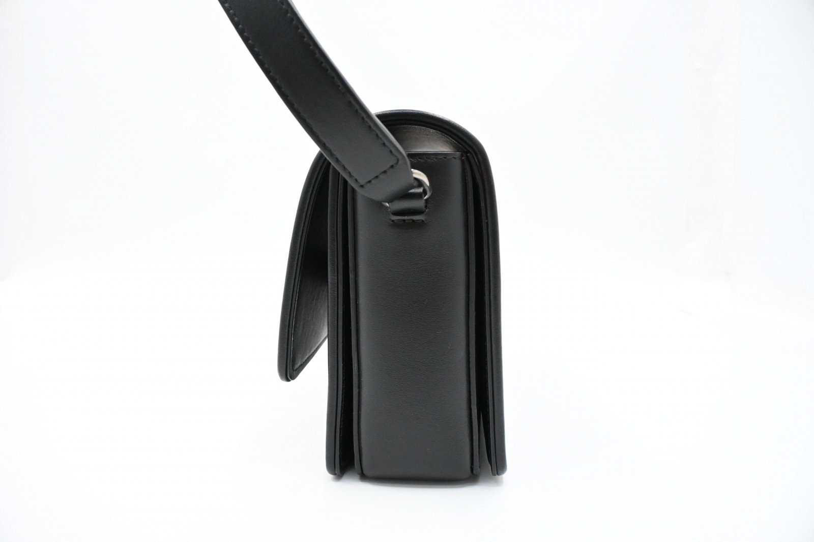 Authentic Christian Louboutin Caraskey Shoulder Bag, Leather, Black, 3225079