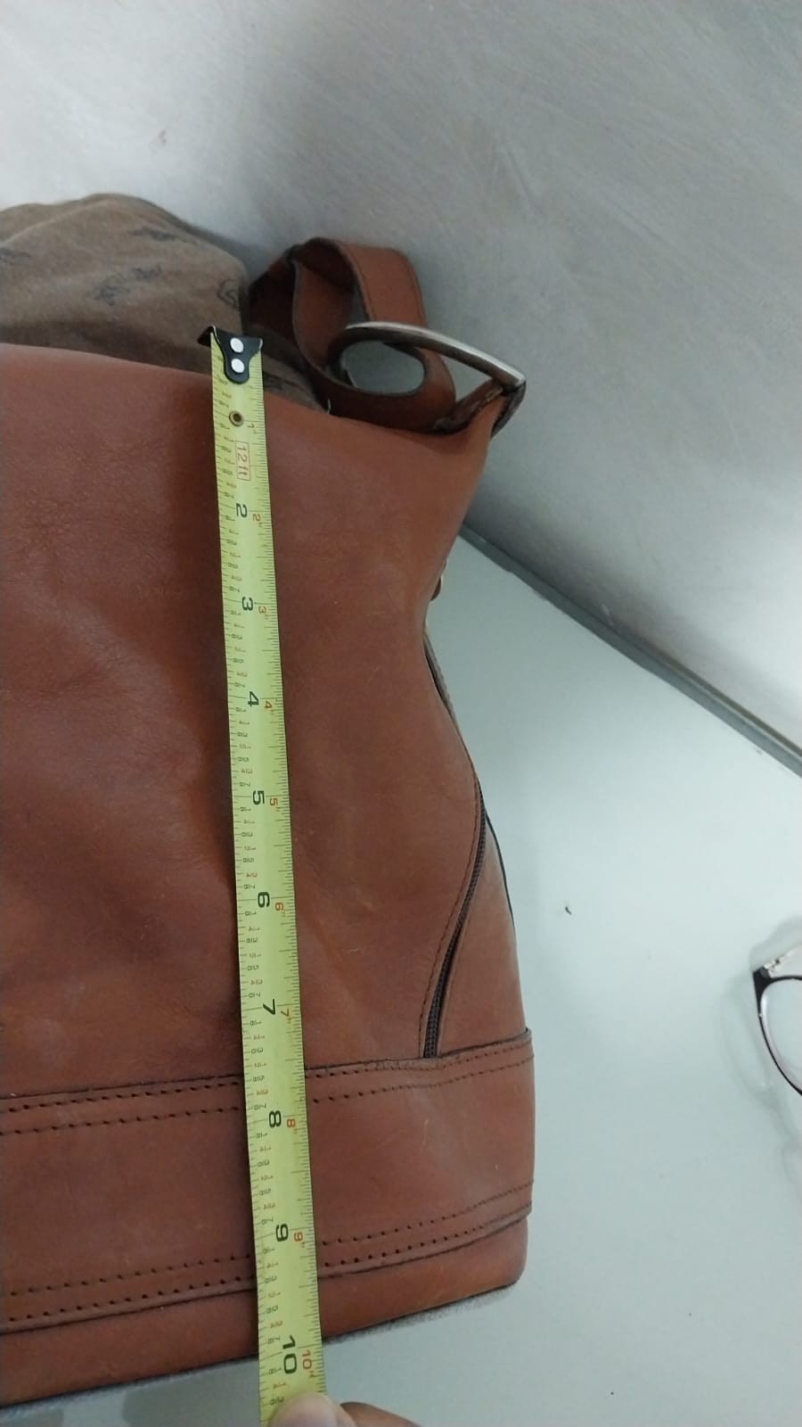 Vintage VALENTINA Italy Genuine Brown Leather Sling Backpack Rucksack Bag