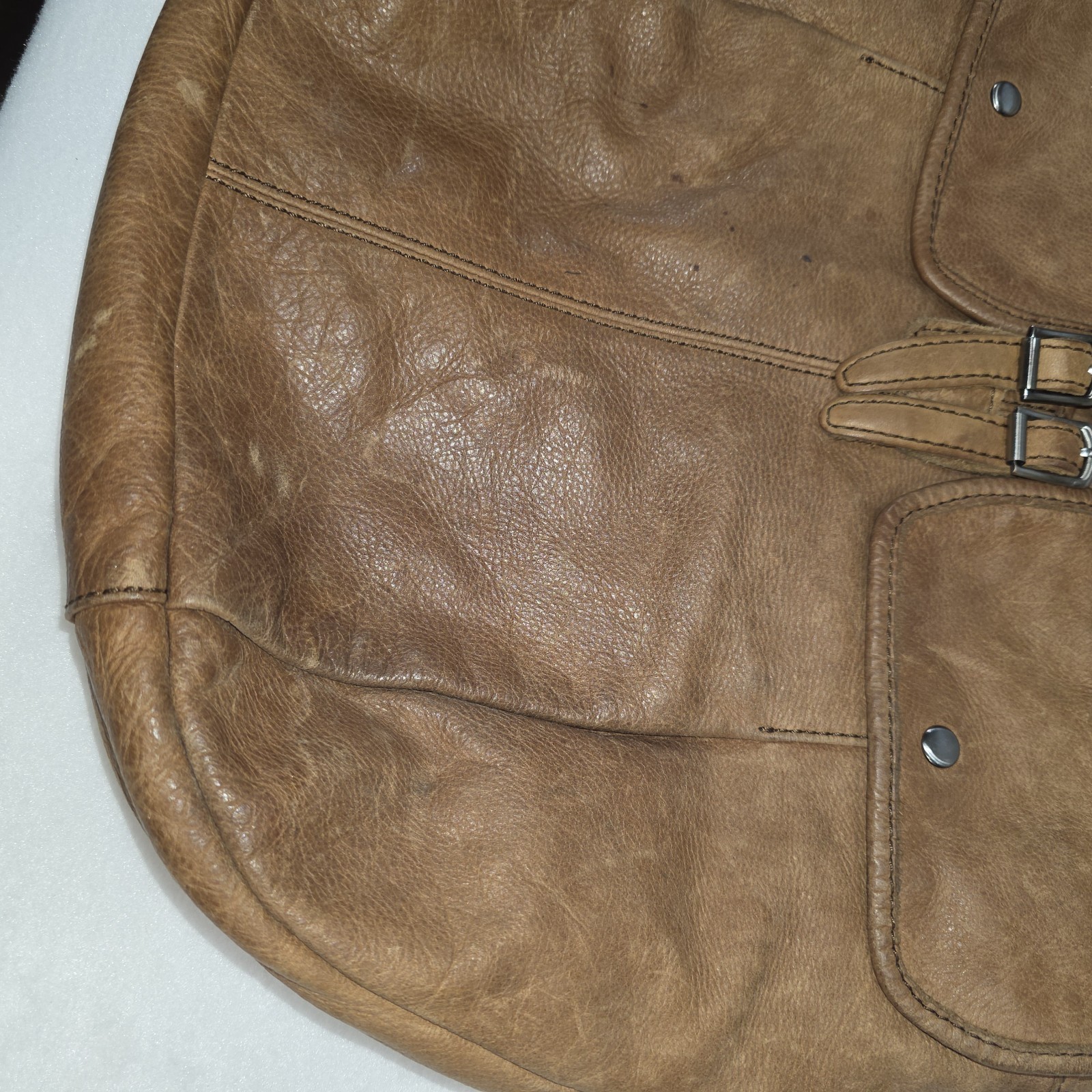 J.Crew 2011 Bronwyn Slouchy Leather Hobo Shoulder Bag in Cognac 42142