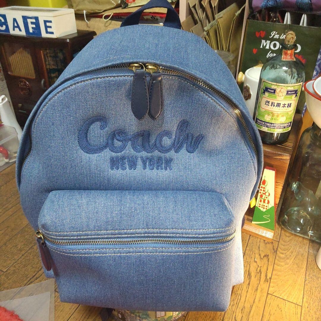 COACH Cargo Backpack CAT43 Indigo FROM JAPAN