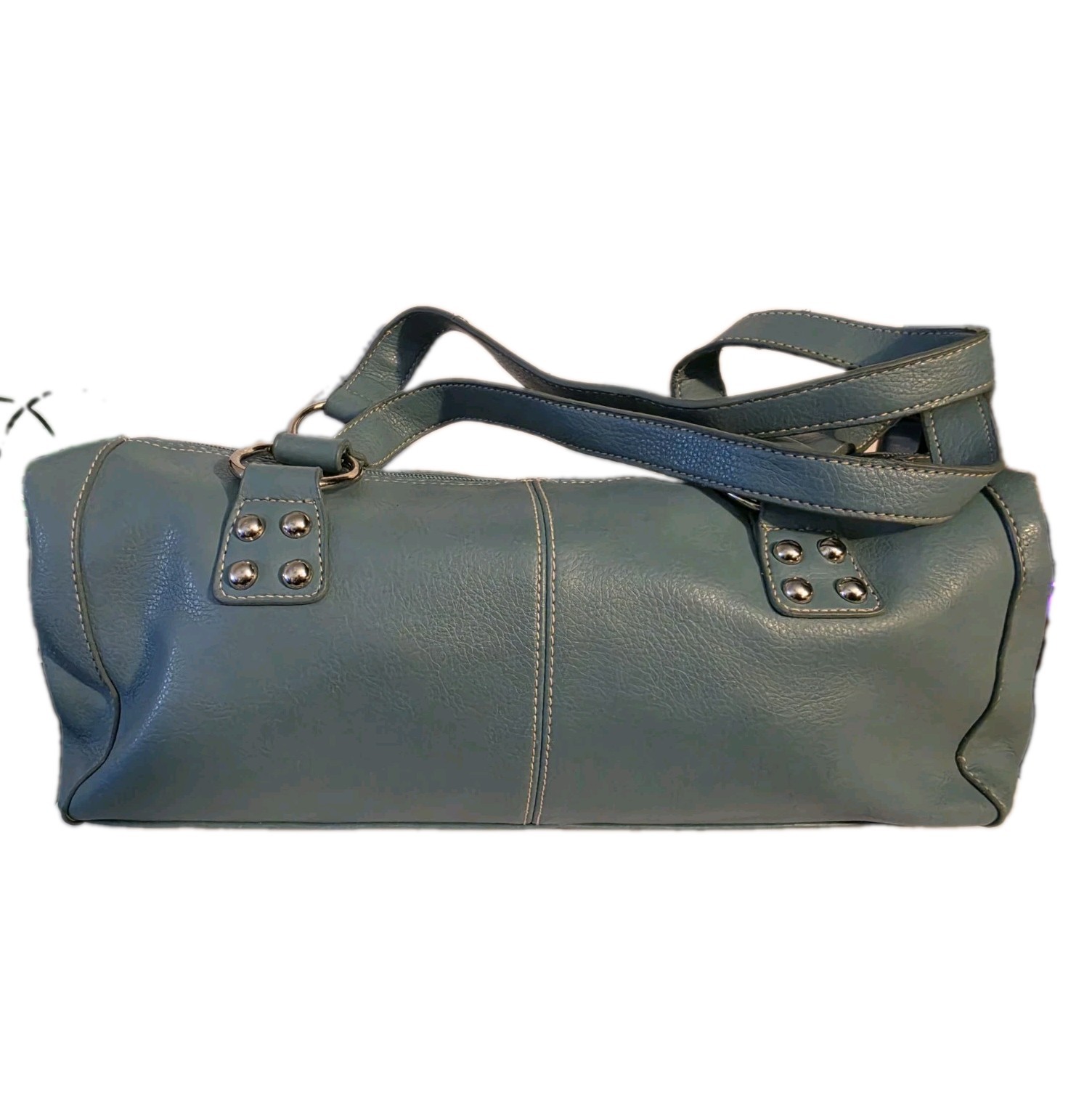 Worthington Blue Medium Shoulder Bag Zip Closure Inner Pockets w/ Coin Purse