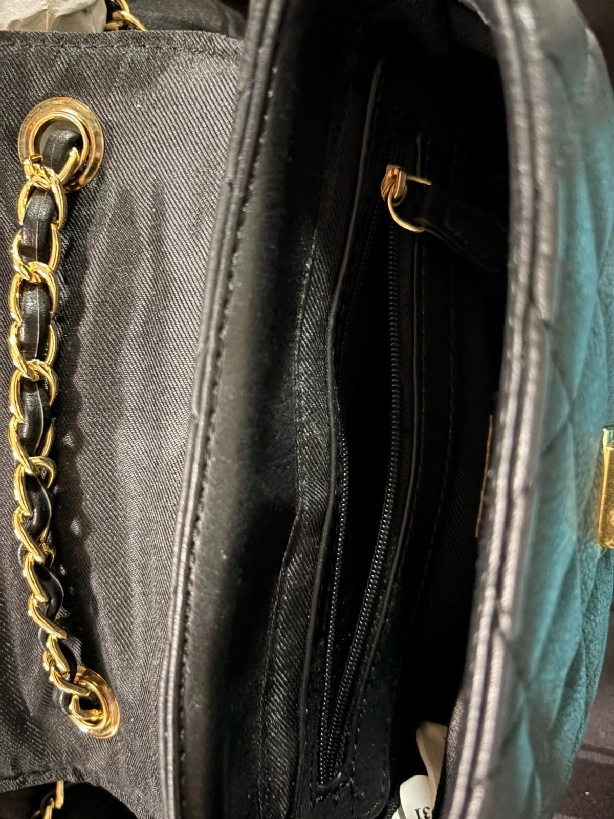 Express Quilted Crossbody Bag Chain Strap Flap Over Evening Purse