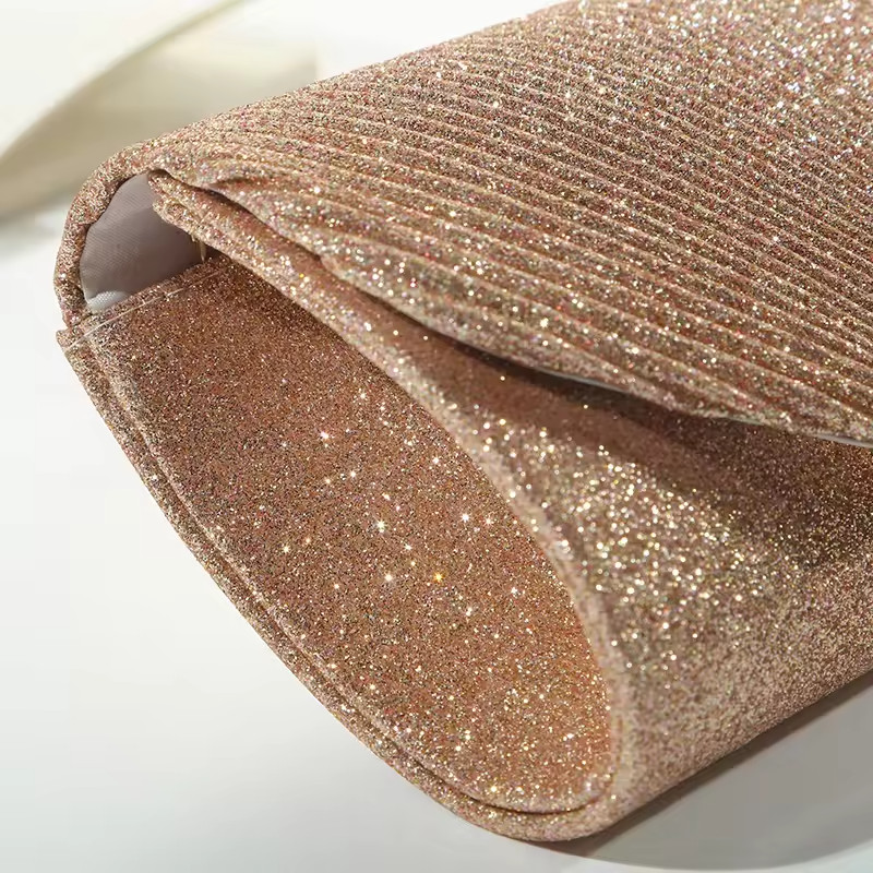 Elegant Glitter Clutch Bag Evening Party Purse Wedding Bridal Envelope Handbag