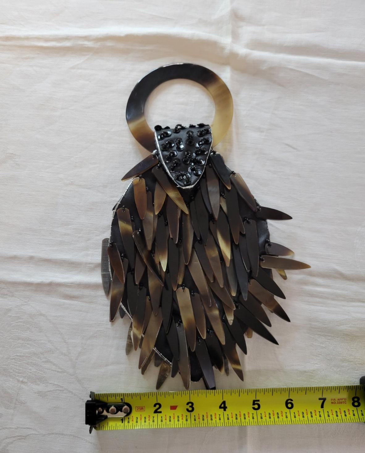Vintage MAD by design Medium Purse: Brown Teardrop | Handmade TIGERS EYE