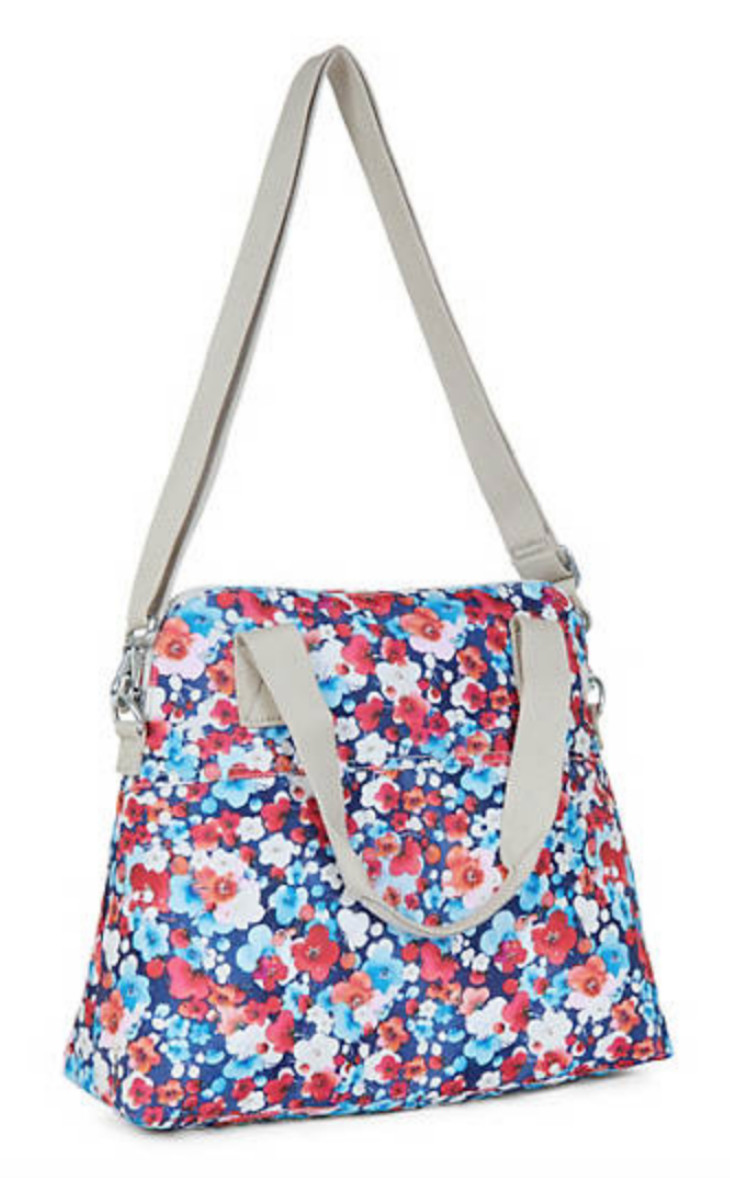 Kipling Pahneiro Medium Holly Dream Floral Crossbody Bag & Monkey Charm Keychain