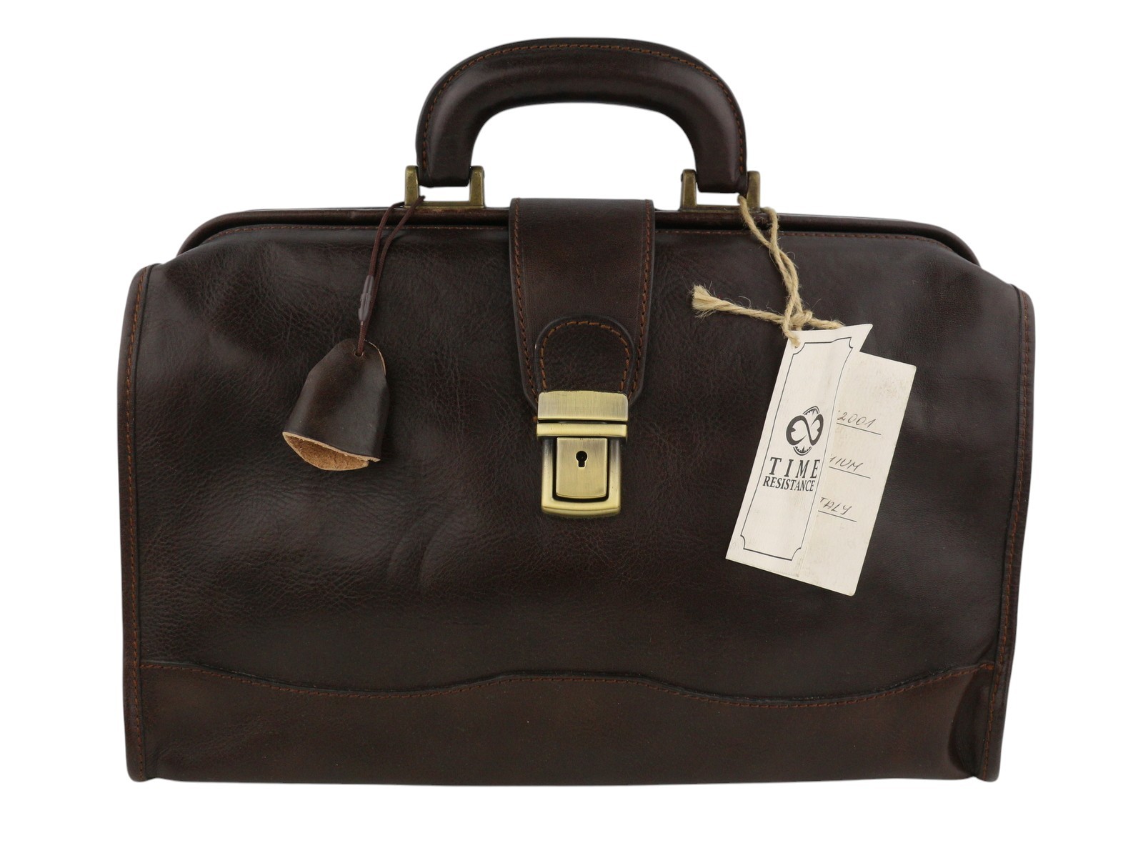 TIME RESISTANCE David Copperfield Women Bag Brown Leather Doctor Briefcase