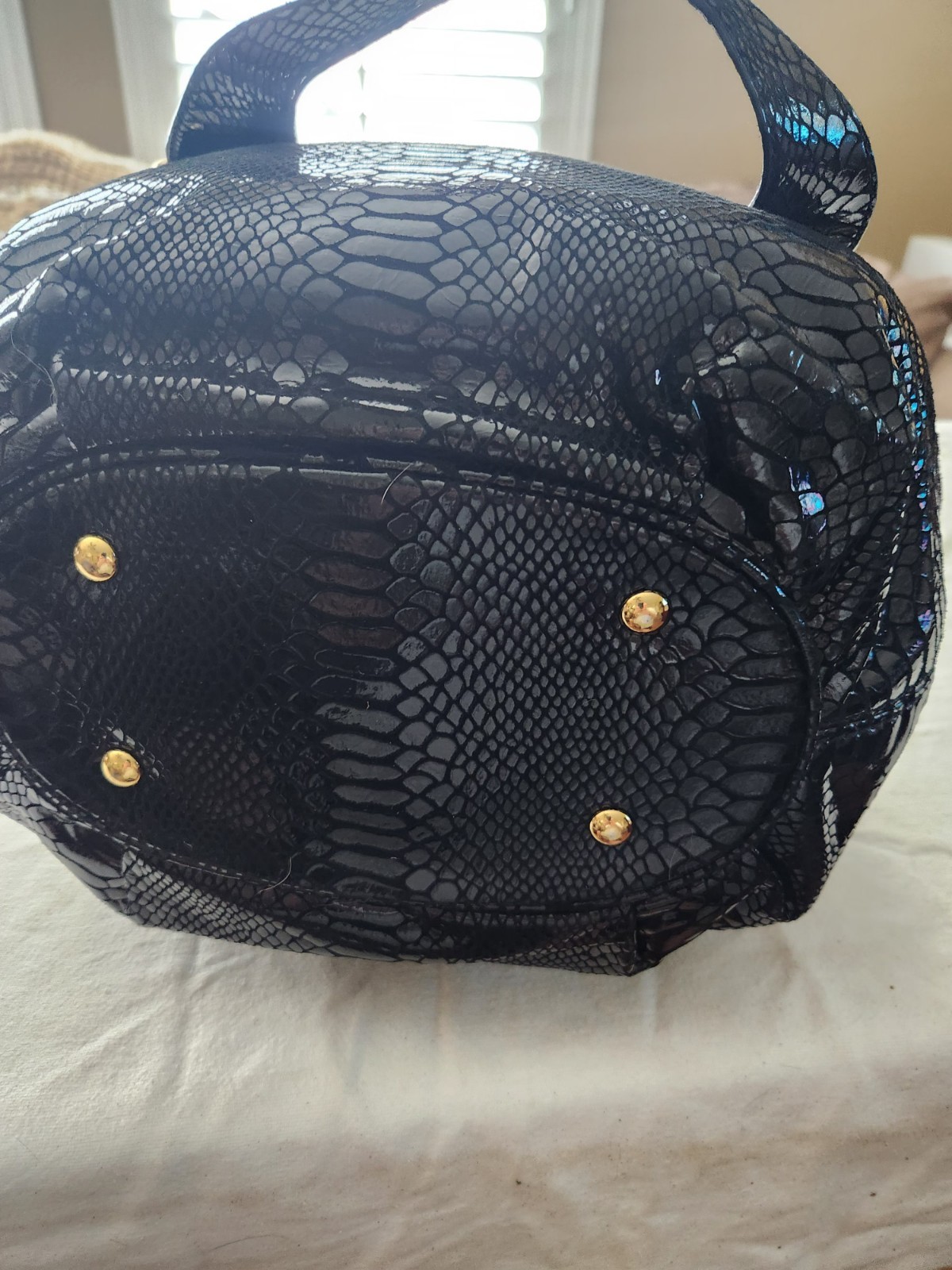 Michael Kors Python -Embossed Leather shoulder bag Lilly Fulton Collection