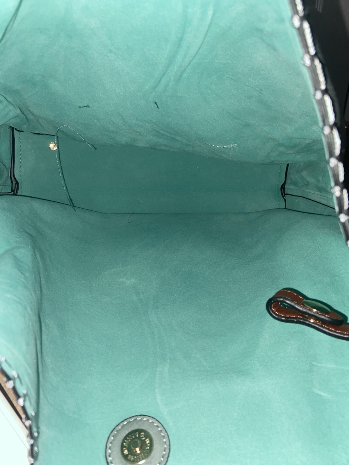 JEN AND CO vegan Turquoise And Brown Hobo Bag New With Tags