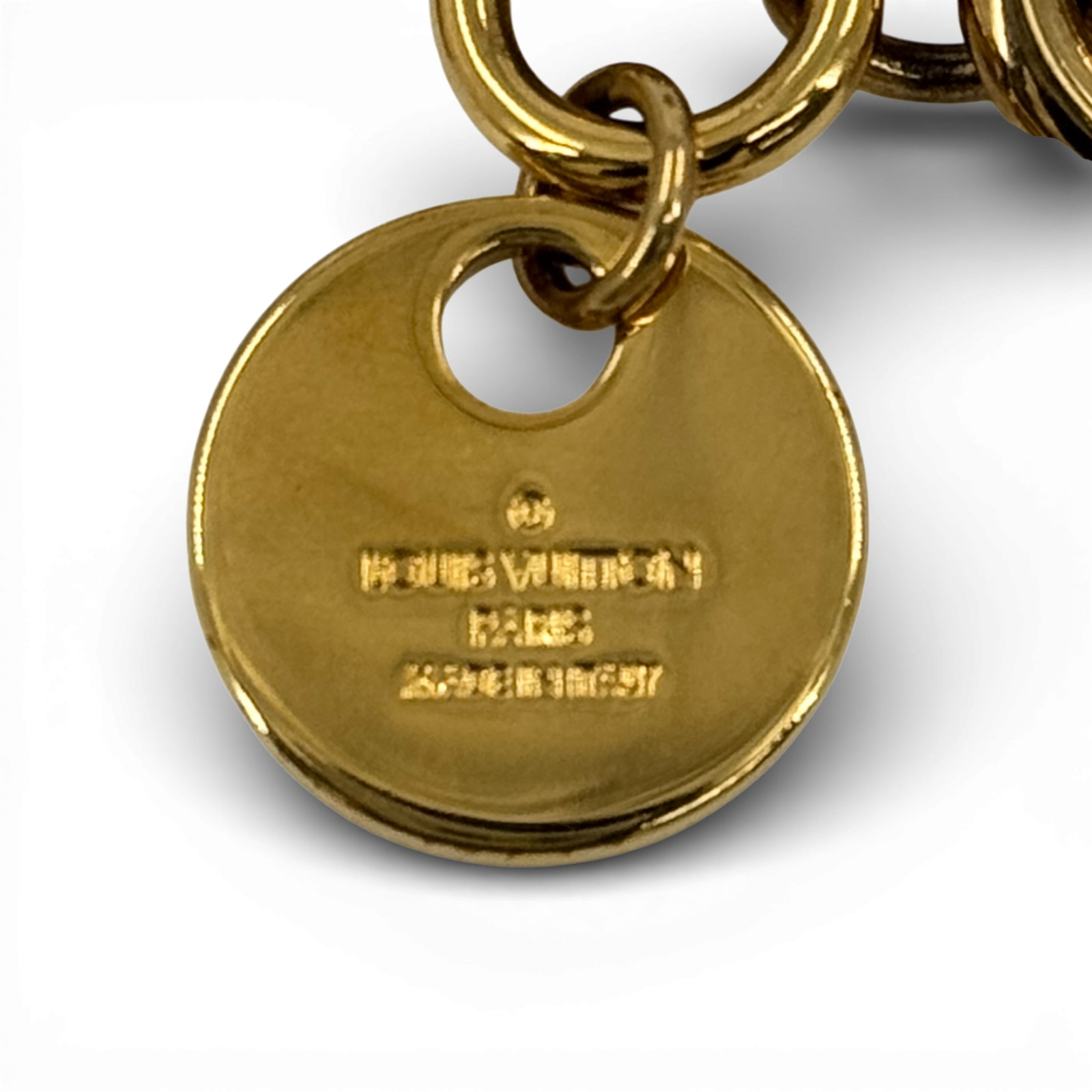 LOUIS VUITTON Porte Cle Logo Circle Bag Charm M68000