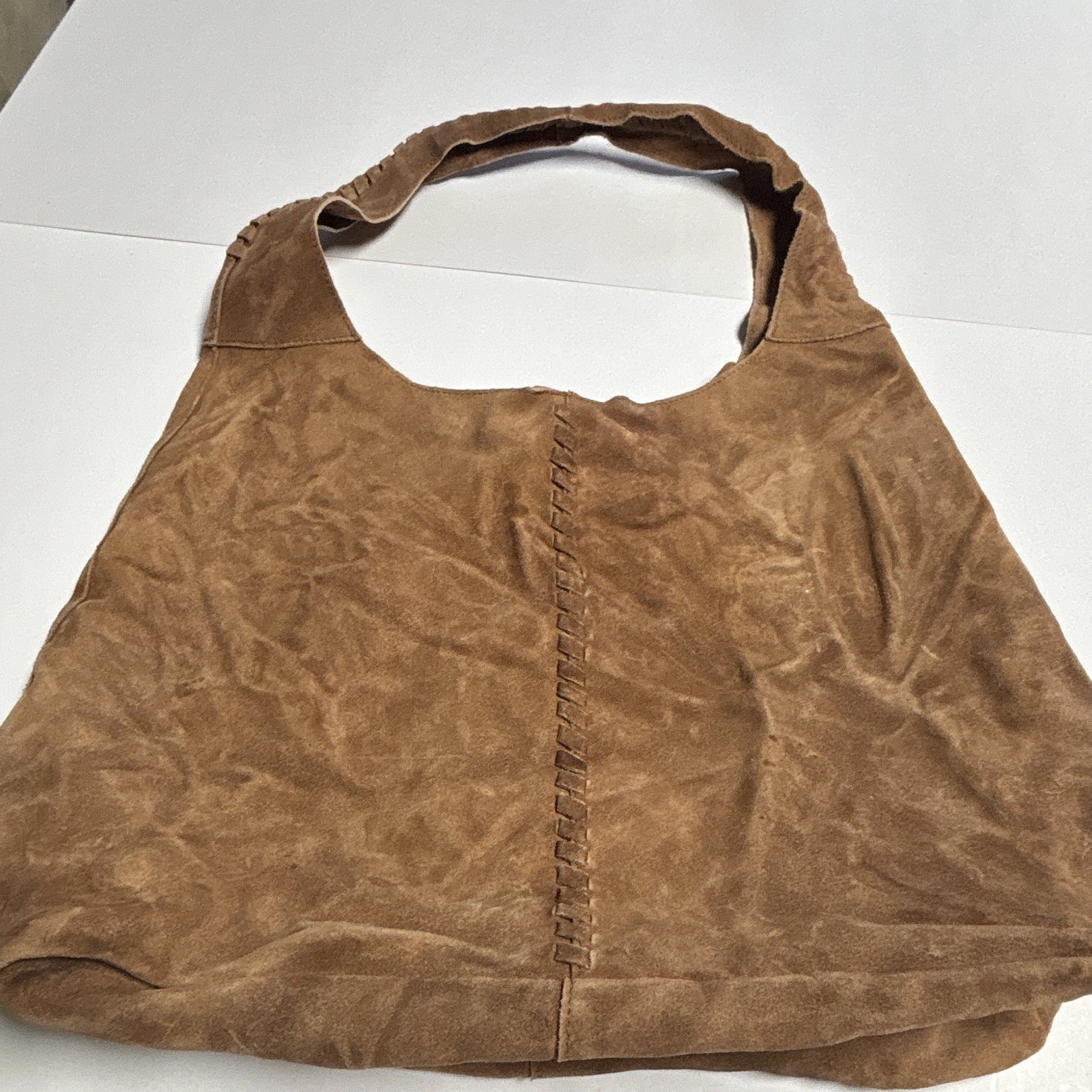 Haute Hippie Brown Hobo Shoulder Bag Magnetic Snap Gold Hardware