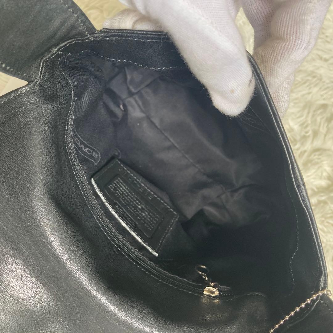 COACH Old Coach Ergo Flap Black Leather