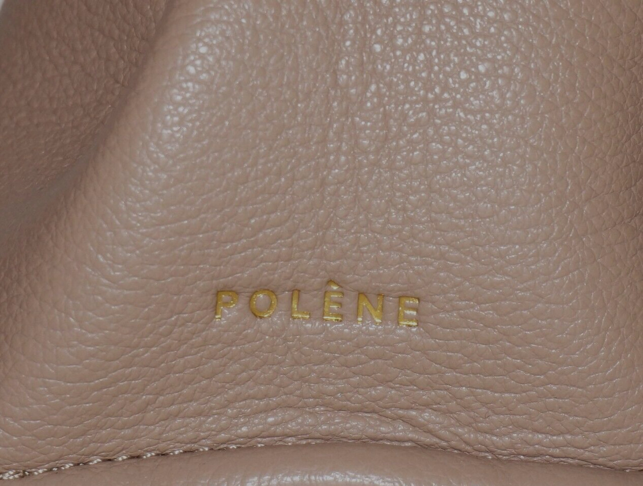 POLENE Edition Taupe (Beige) Leather NUMERO NEUF MINI Handbag 5.5 x 9 *NO STRAP