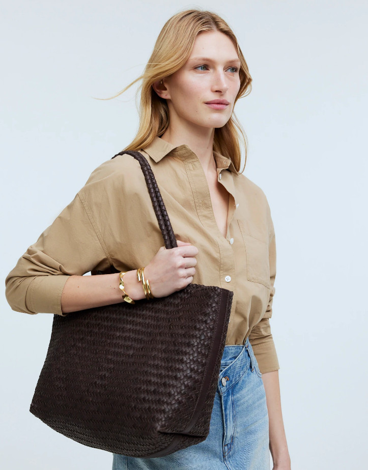 NEW Madewell – The Signature Woven Tote, Coffee Bean