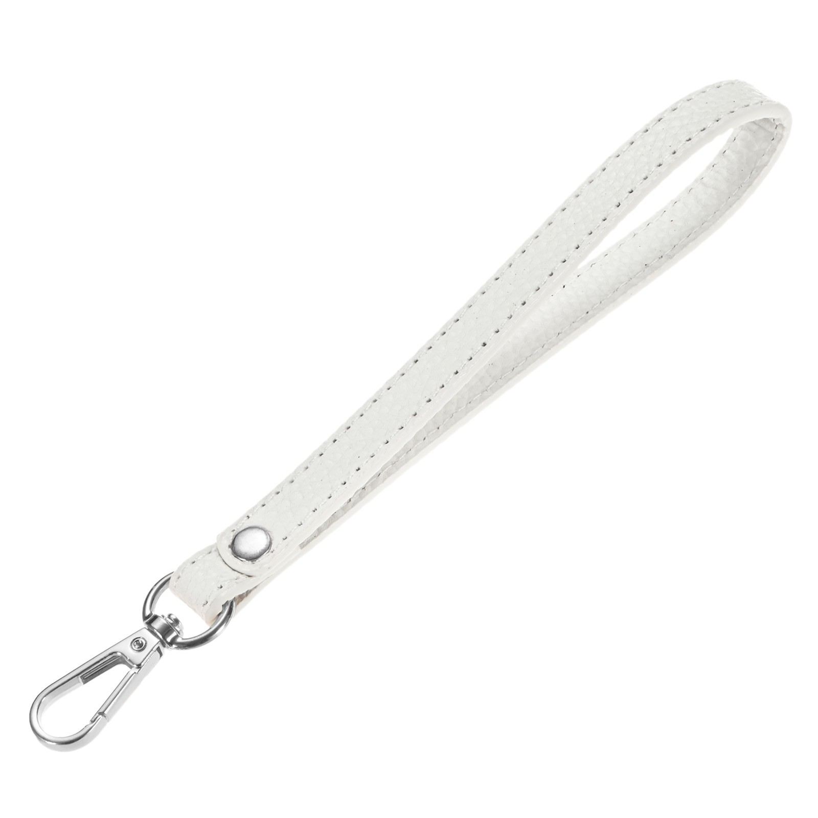 Wristlet Strap [1PCS] – PU Leather Hand Strap – [White-Silver-8.27In]