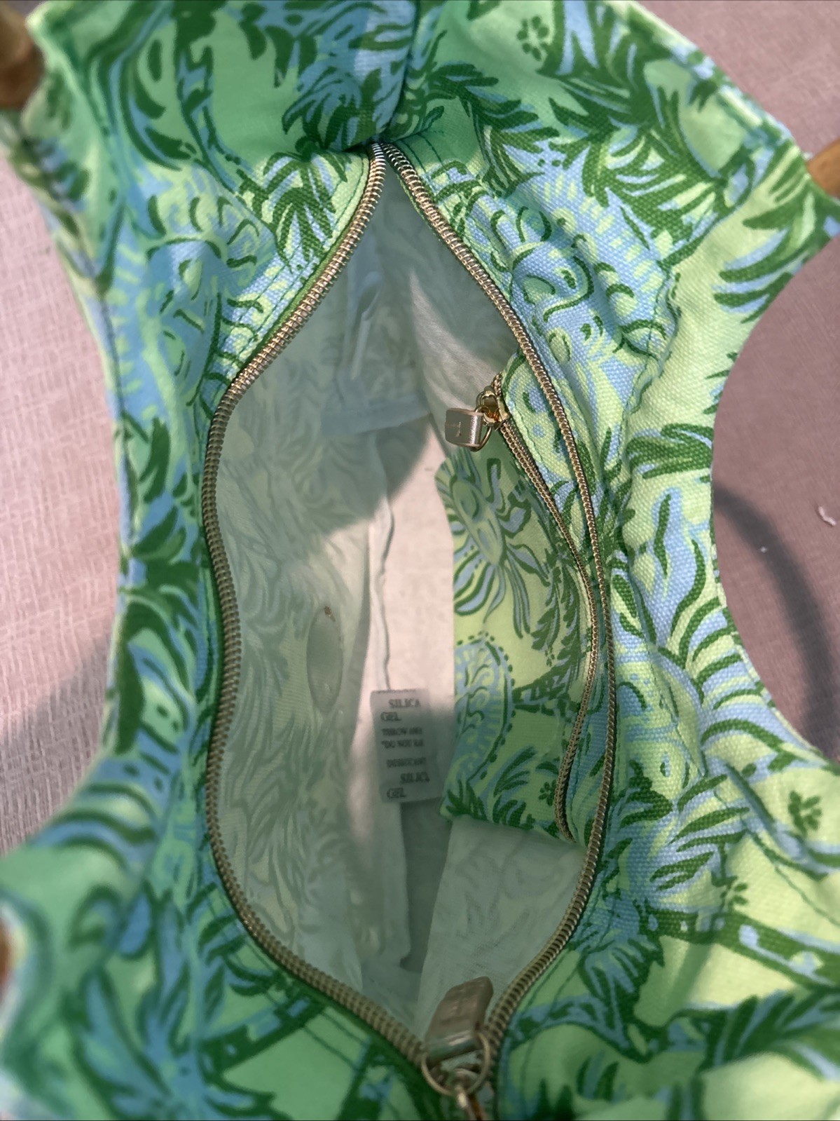 Lilly Pulitzer Bamboo Bag “Cool Mint Catching Rays”