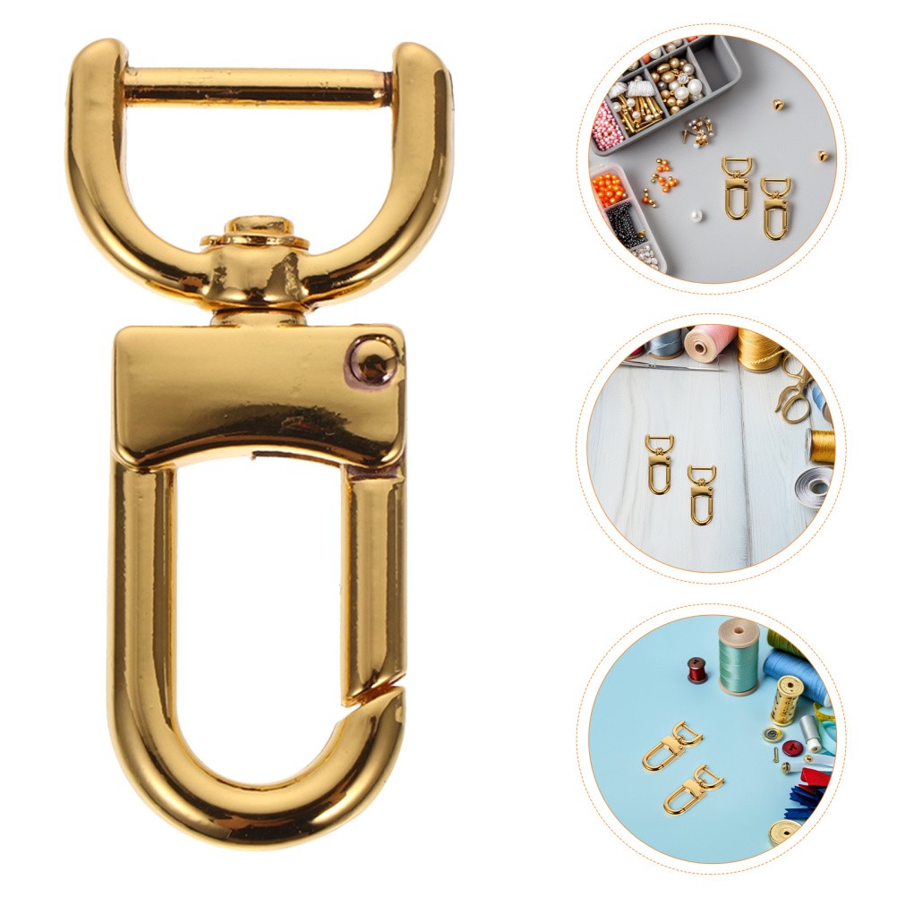 5pcs Detachable Snap Hook Swivel Clasp: Metal Lobster Claw Clips Clasp For