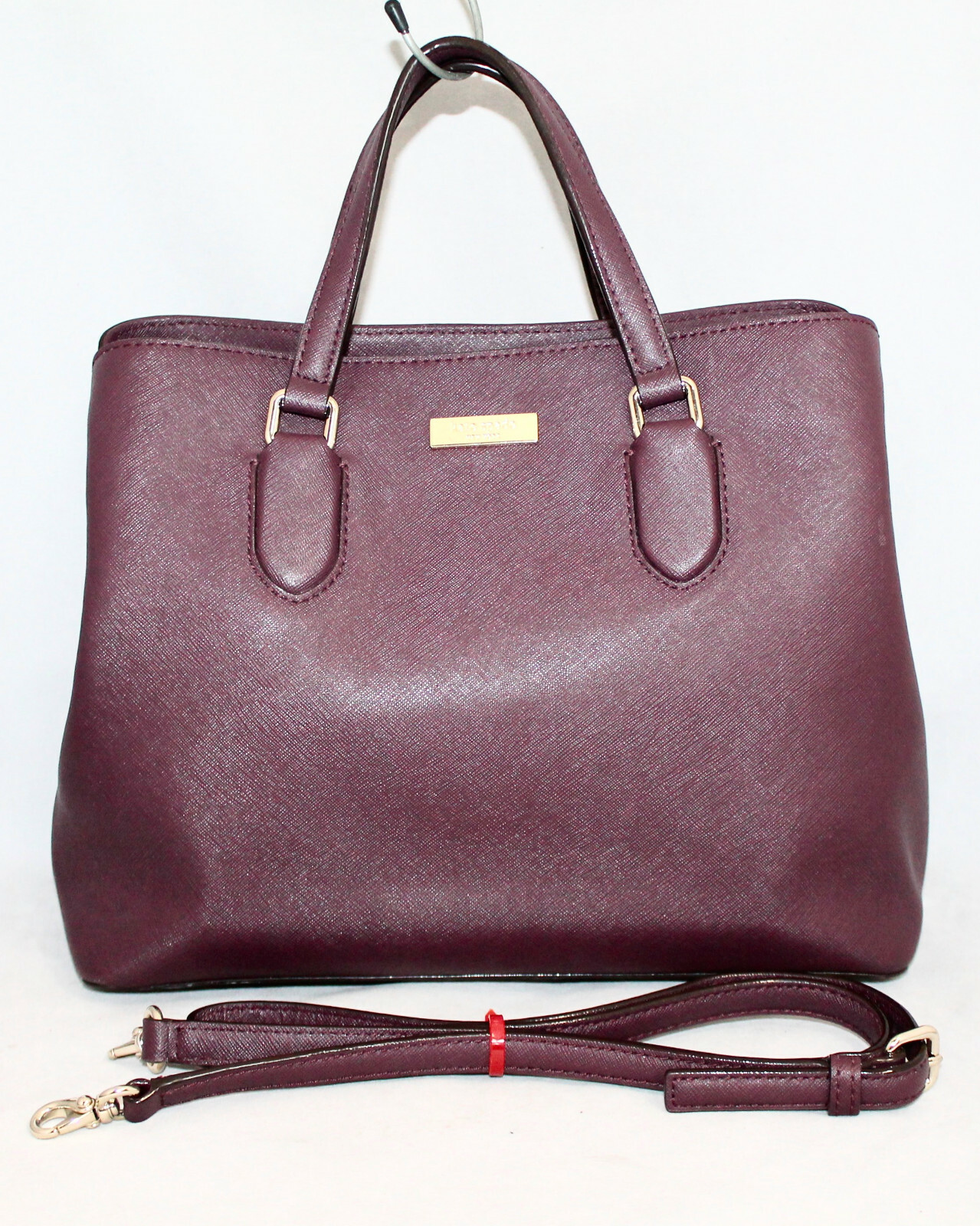 KATE SPADE Laurel Way Evangelie Bag Convertible Satchel Tote Mahogany Leather