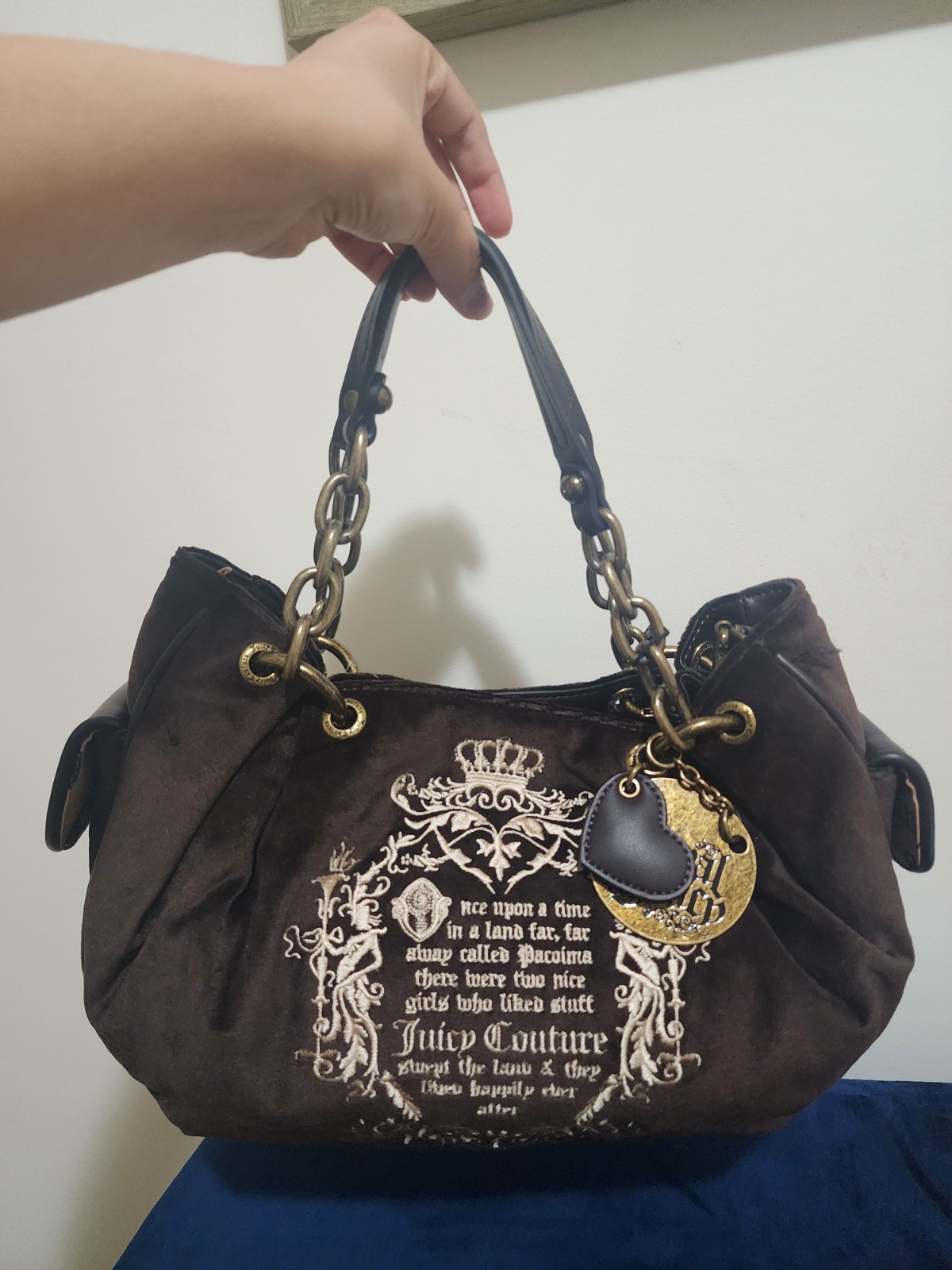Juicy couture royal fairytale once upon a time hobo satchel daydreamer brown bag