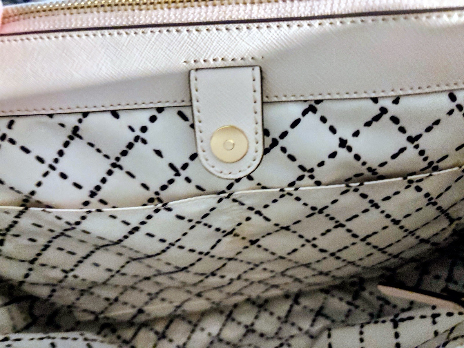 Kate Spade Newbury Lane Loden Large Satchel Crossbody Ivory /Warm Beige Bag NWOT
