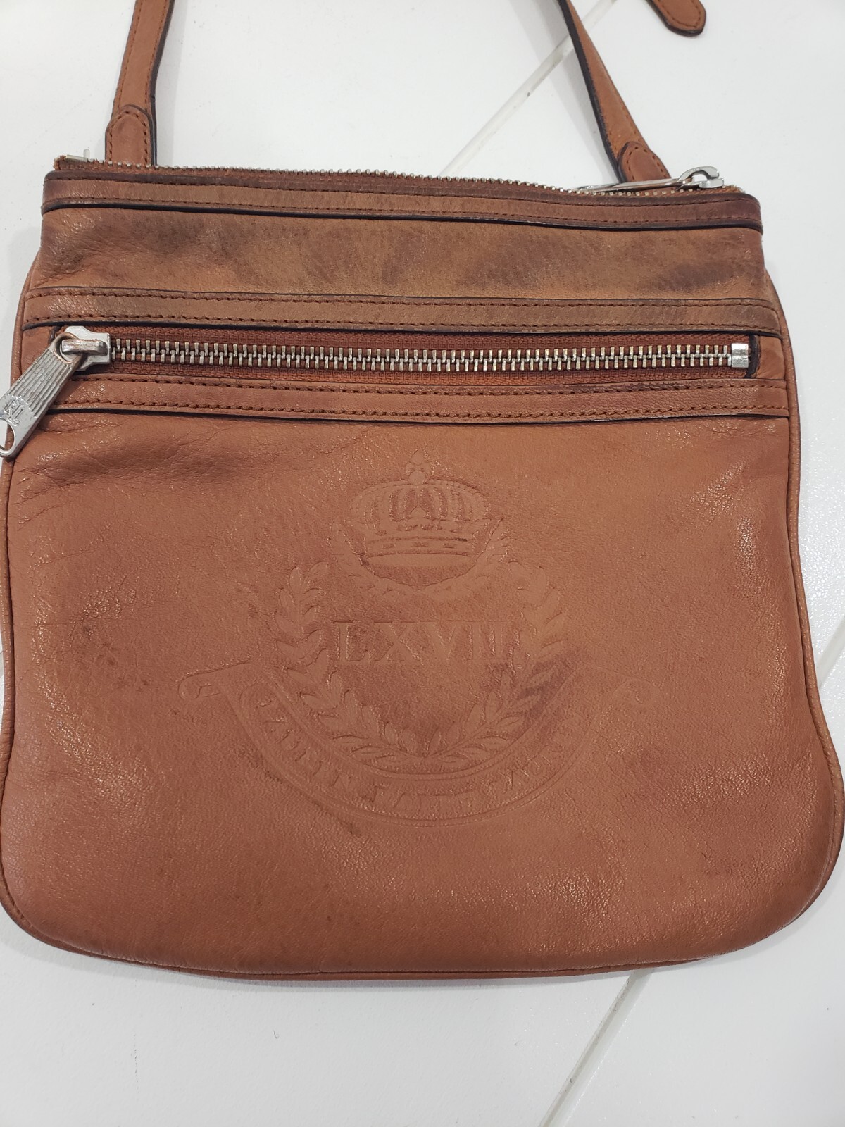 Vintage Ralph Lauren Brown Leather Crossbody Bag
