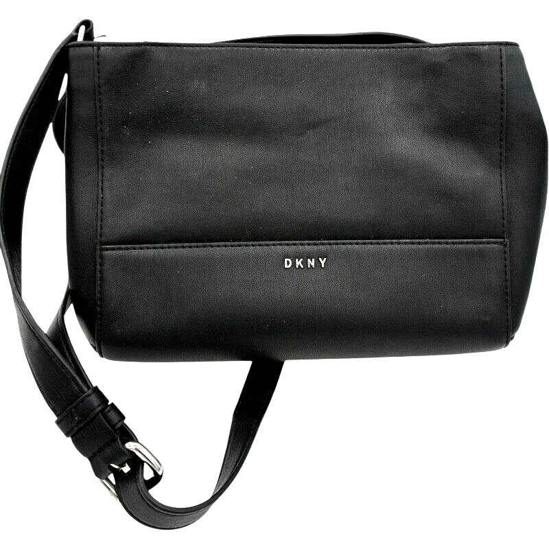 DKNY Black PVC Crossbody Bag 11 x 7 x 3 inches – EUC