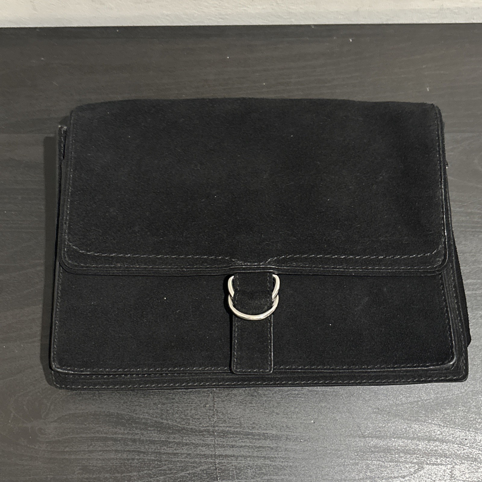 Rebecca Minkoff Black MINI-MAC Rope Strap Leather Suede Signature Crossbody Bag