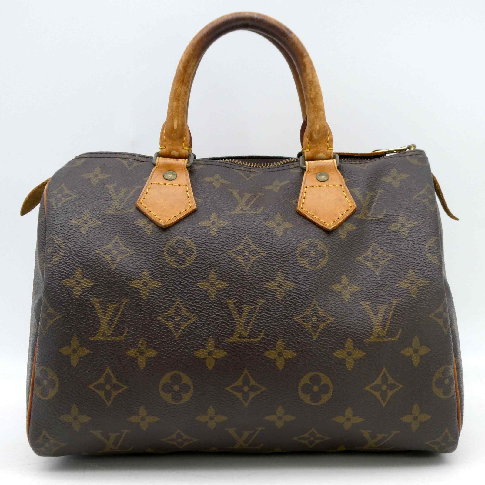LOUIS VUITTON Speedy 25 M41528 Monogram Shoulder Hand Bag PVC Padlock 1083