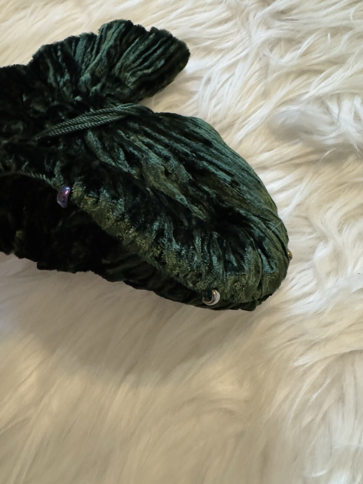 Venetia Stvdivm Silk Velvet Evening Bag Studium Green
