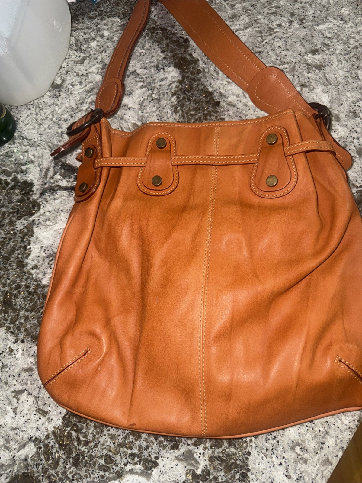 El Potro Vintage Brown Leather Shoulder Purse Handbag Looks Unused