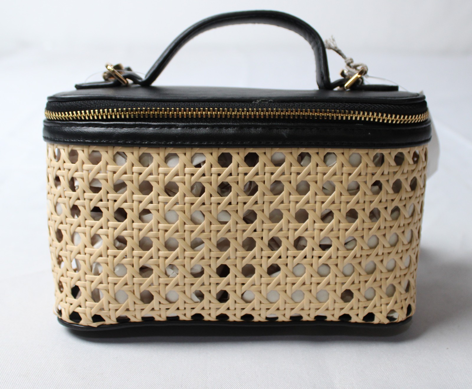 A New Day Women’s Woven Caning Vanity Crossbody Bag EH6 Black One Size