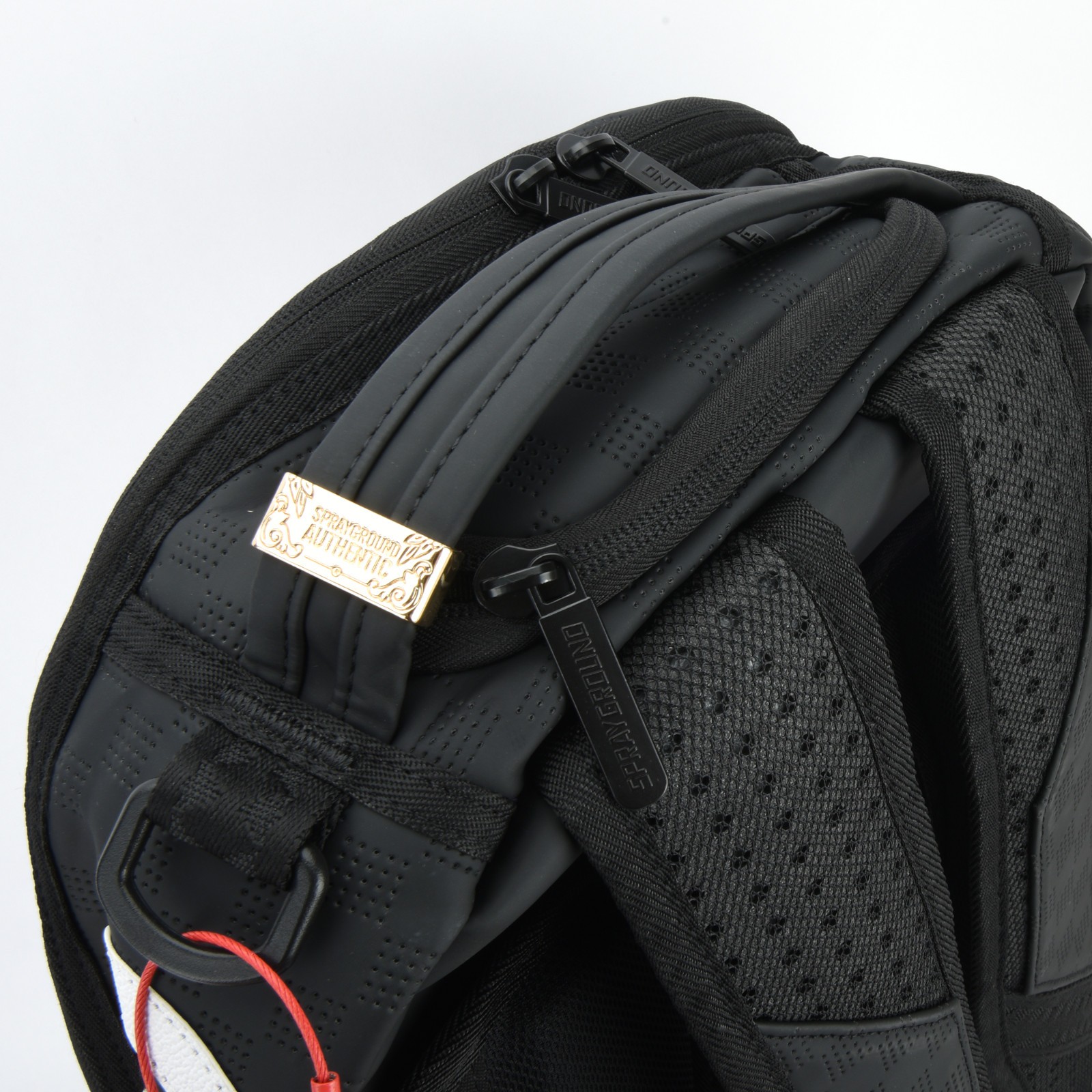 Sprayground Global Mogul Billionaire Shark Leather Bag Backpack Unisex Black
