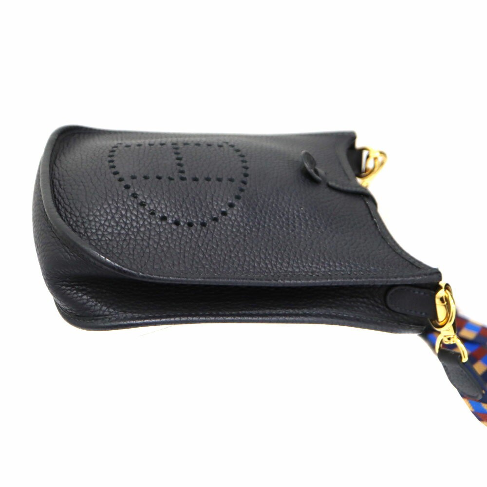 Hermes Evelyne TPM Crossbody Shoulder Bag Black Leather B Stamp W6.7xH7.9in 99