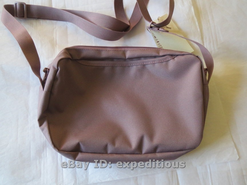 BRAND NEW MUJI WATER REPELLENT SHOULDER BAG WITH BACK POCKET CROSSBODY LAVENDER