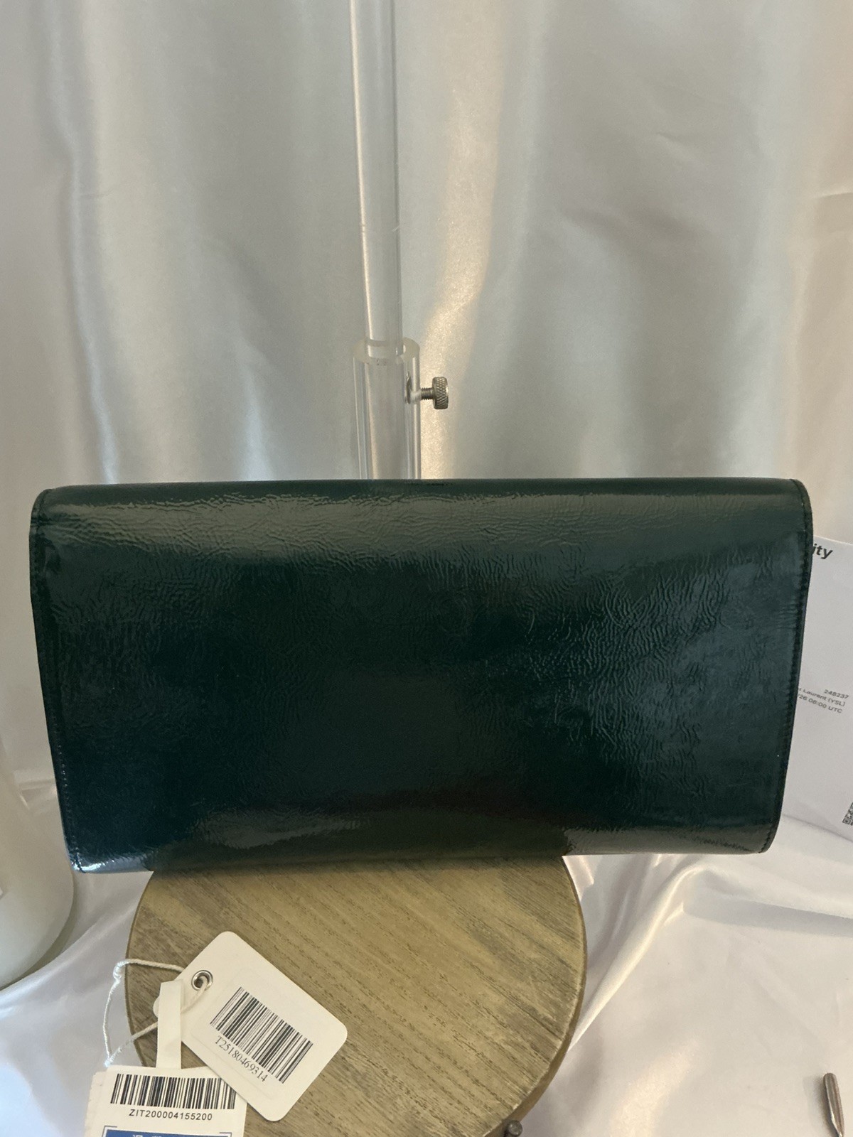 AUTHENTIC – YSL Yves Saint Laurent – Patent Leather Clutch w COA
