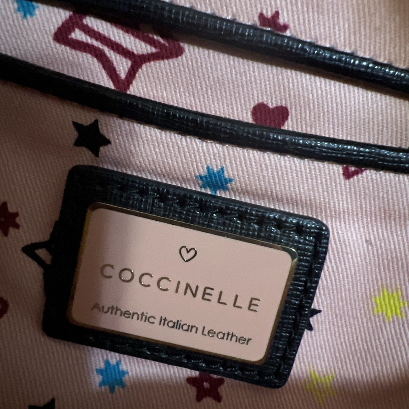 Coccinelle Backpack Pebbled Leather Black Top Handle Small