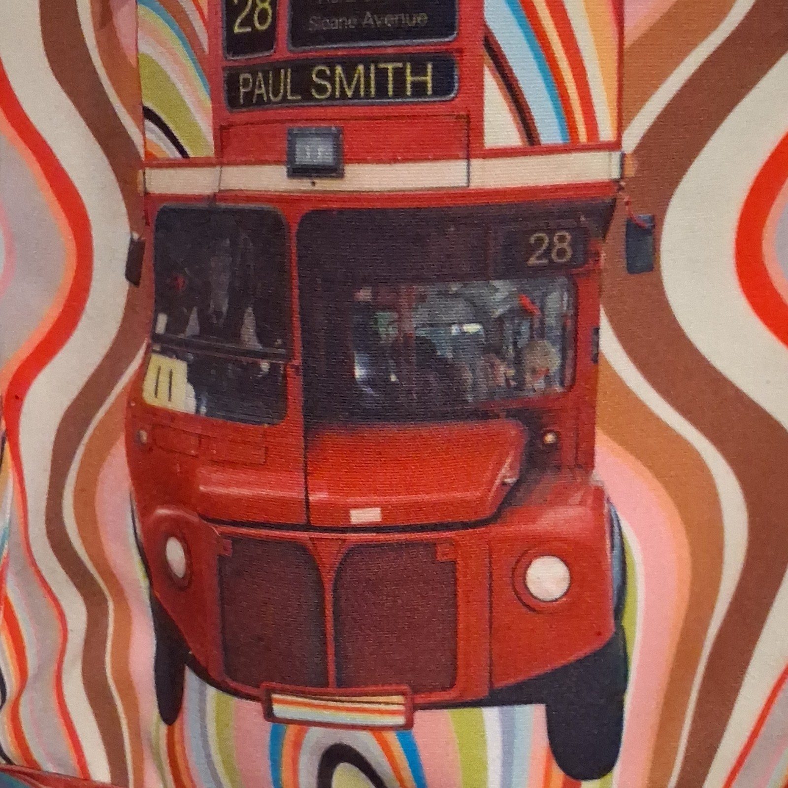 Paul Smith Multicolor Striped Canvas Large Reusable Tote Bag 18×12 in