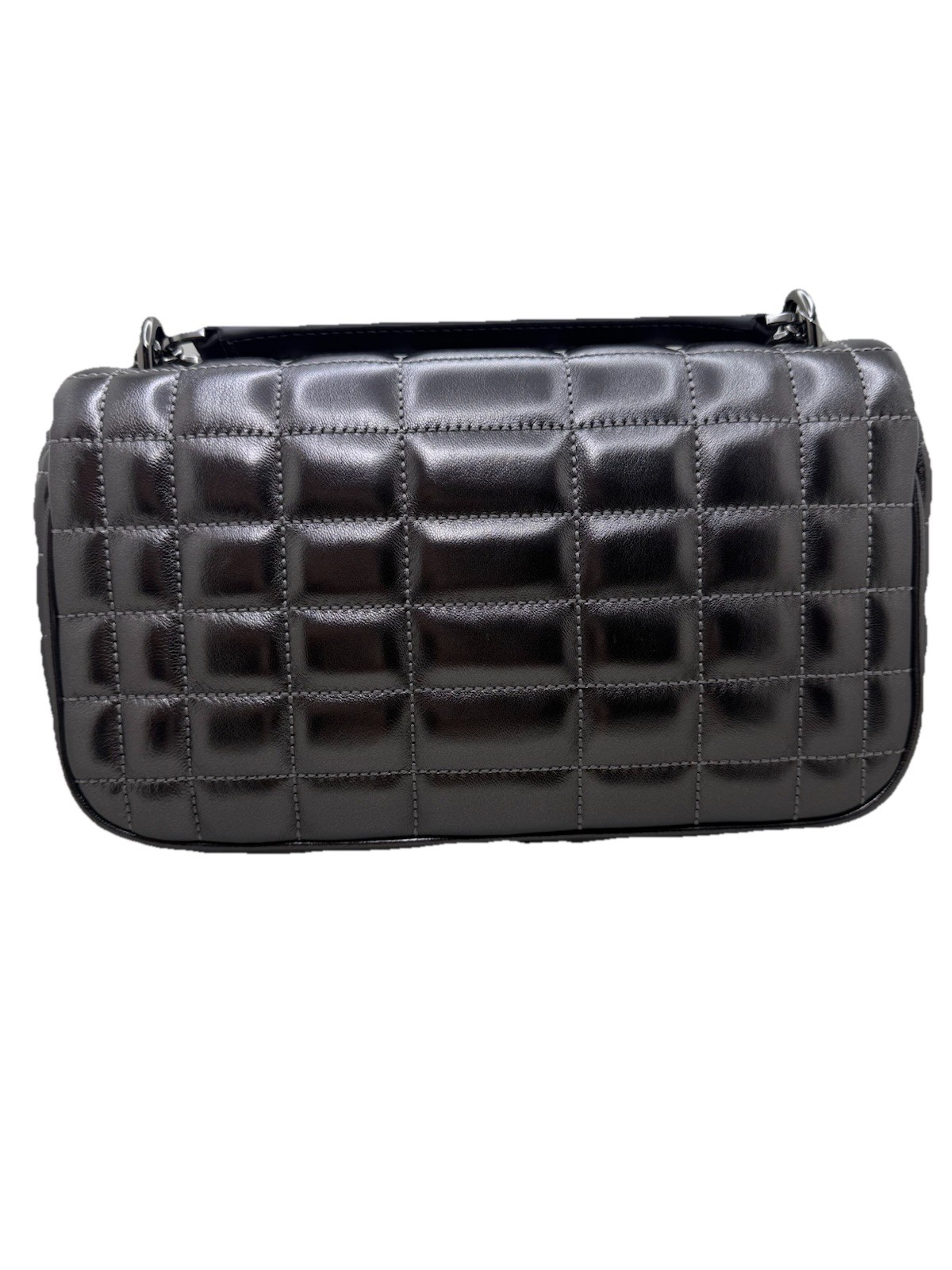 Michael Kors Tribeca Medium Convertible Chain Shoulder Gunmetal NWT