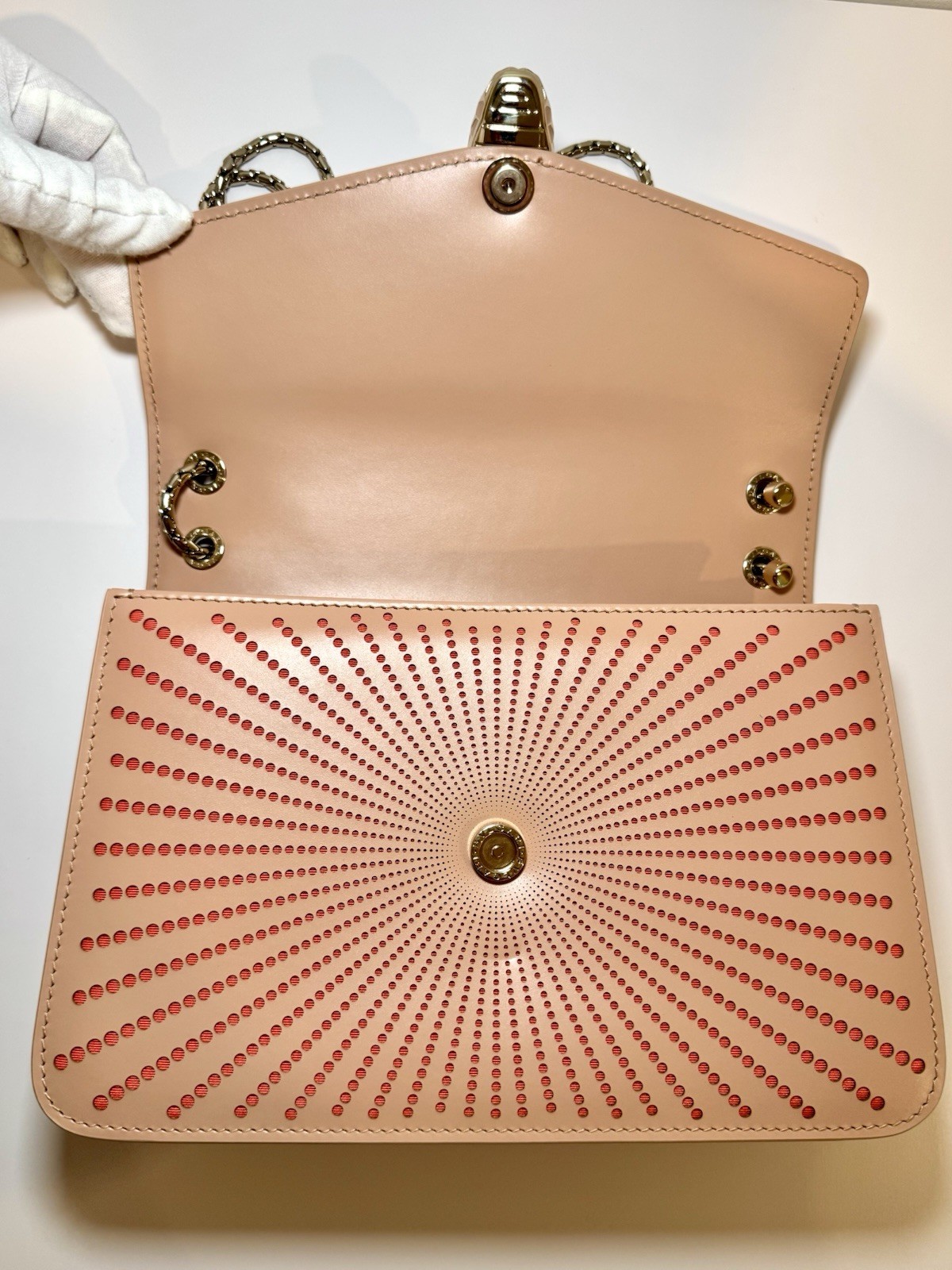 Rare Bvlgari Serpenti Forever Medium Diamond Blast Sunshine Shoulder Bag
