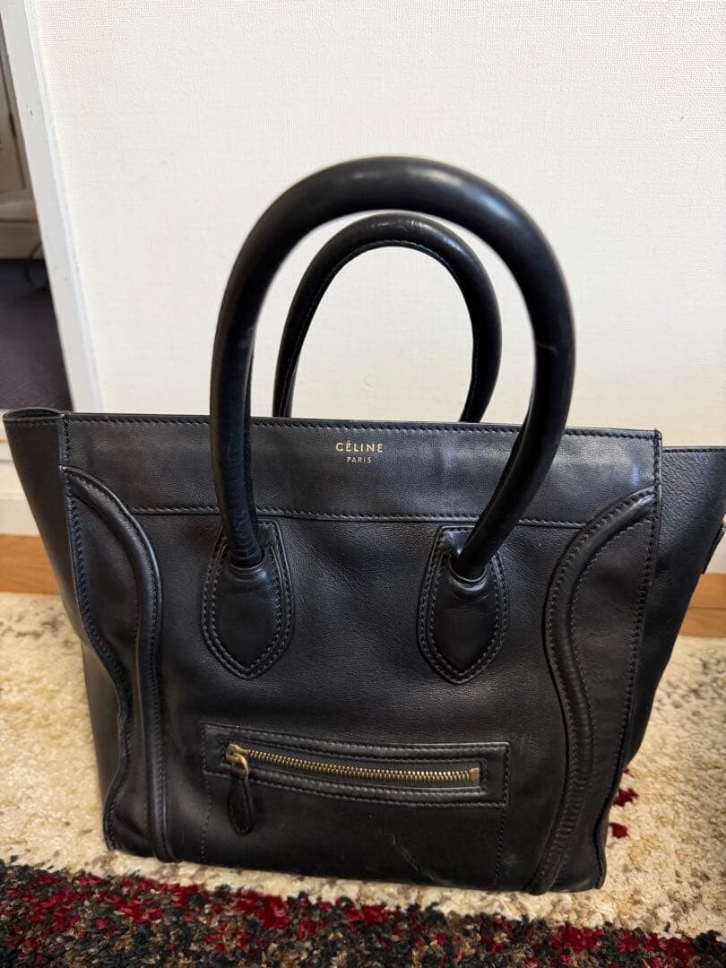 CELINE Luggage Mini Genuine leather Handbag Authentic From Japan