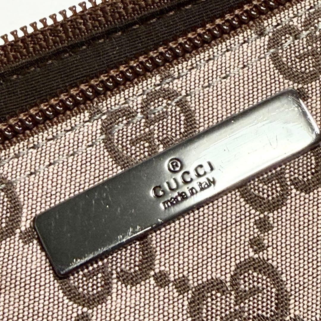 Gucci Accessory Pouch GG Canvas Shoulder Bag Brown Beige Logo Women Unisex