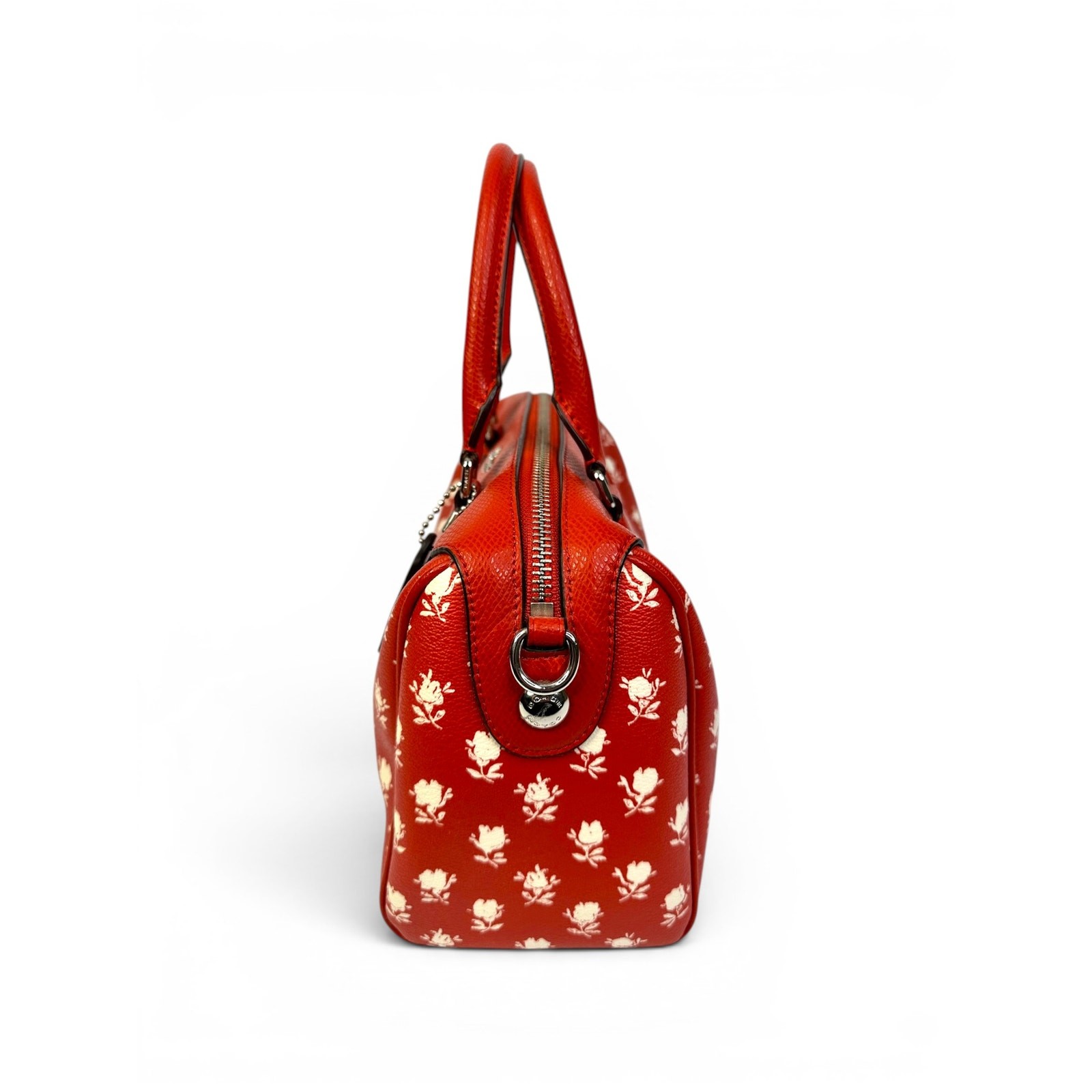 Coach Mini Bennett Satchel Badlands Floral Print Carmine Red Crossbody Bag