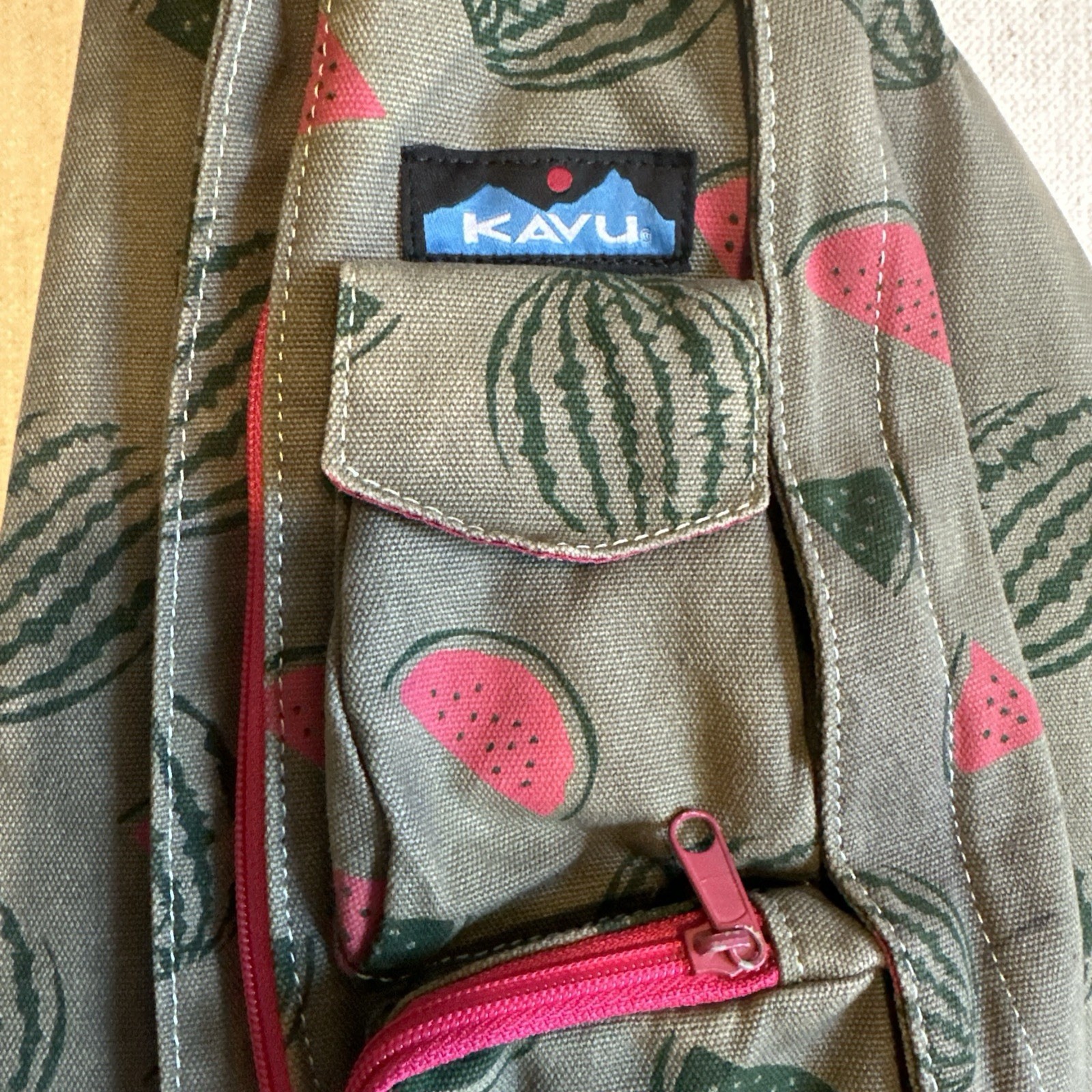 Kava Sling Back Bag One Of Kind Watermelon Print