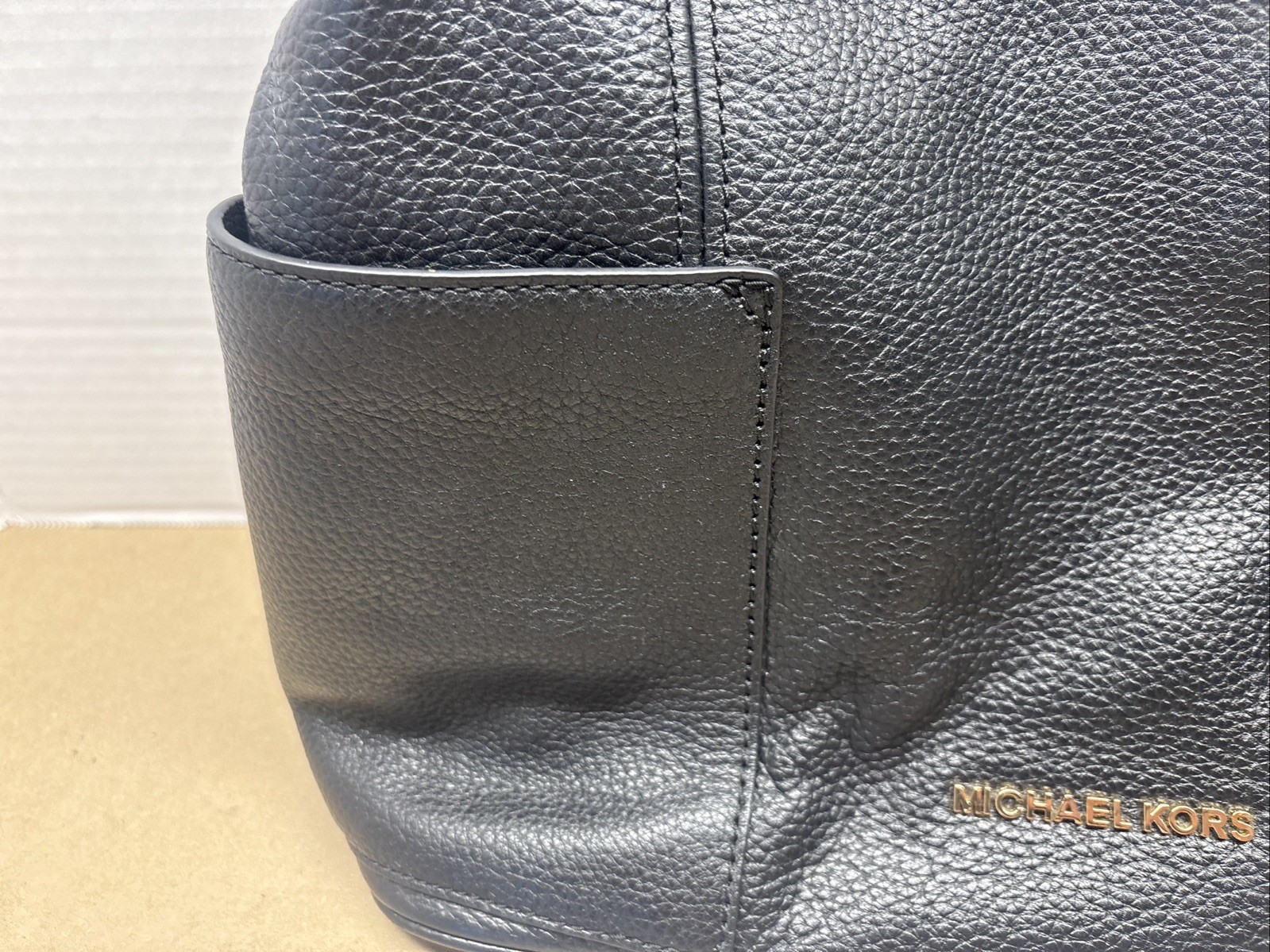 Gently Loved Black Michael Kors Hobo Handbag Pebbled Leather Nice Preowned