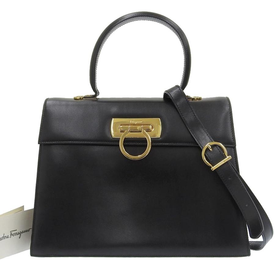 SALVATORE FERRAGAMO Bag: Gancini 2WAY 21 2181 400 W23H19D10.5cm w/ strap tag;
