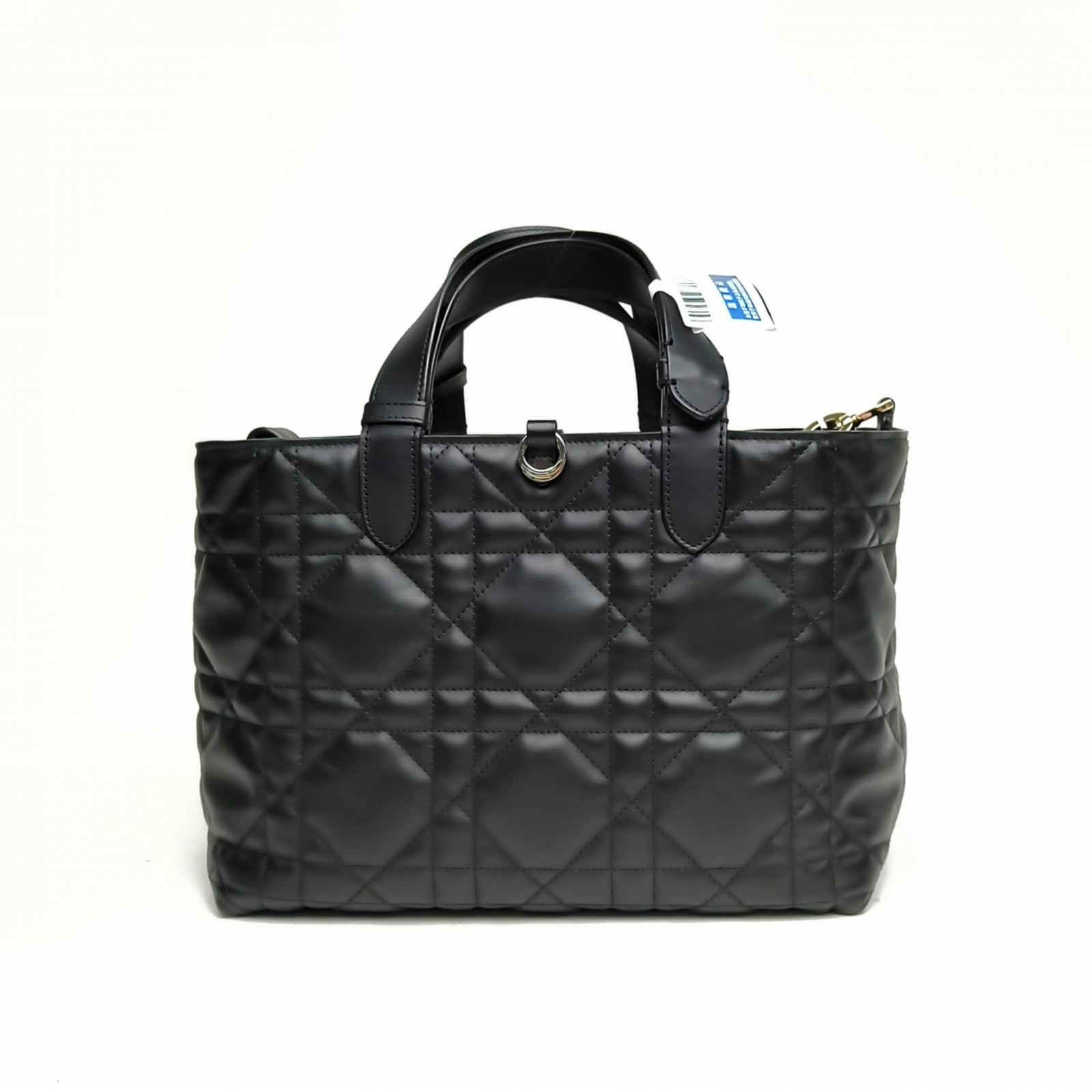 DIOR Toujours Shoulder and Tote Bag Medium 28.5cm Black Calfskin Handbag